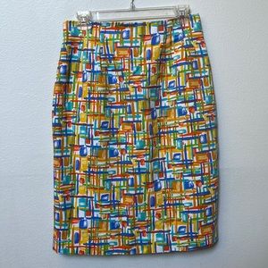 Vintage pattern pencil skirt